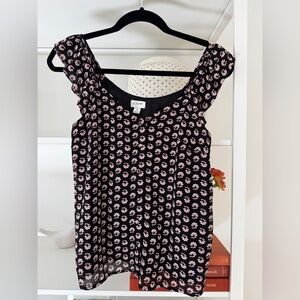 Delicate J. Crew flutter sleeve tank, 0